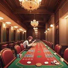 Burma77 Live Dealer Baccarat Table Myanmar ကစားသမားများ ကတ်ဂိမ်း ကစားနေသောပုံ